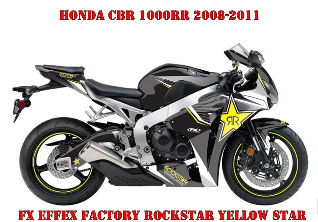 Rockstar Yellow Star für Honda CBR 1000RR 2008-2011